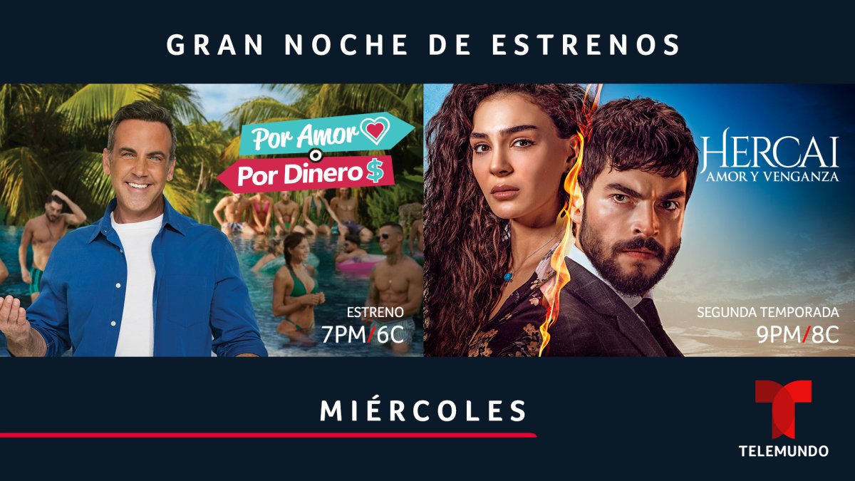 Telemundo presenta una noche de doble estreno con “Por amor o por dinero” y “Hercai: amor y venganza”