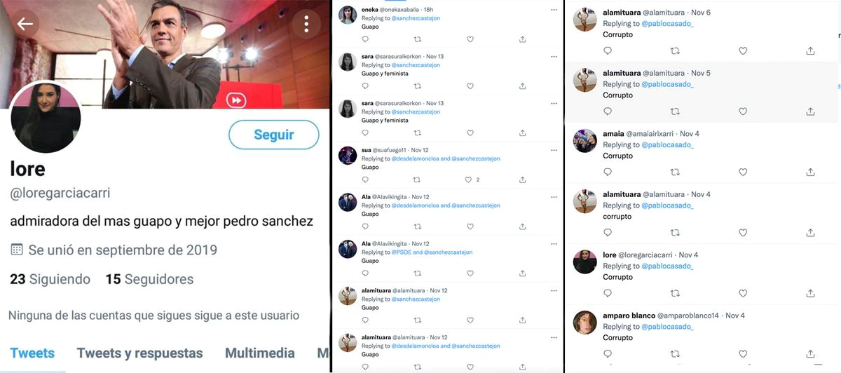 Twitter suspende más de 20 bots que apoyaban al PSOE e insultaban a periodistas