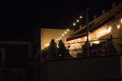 Terraza de un bar en el centro de Cuernavaca.