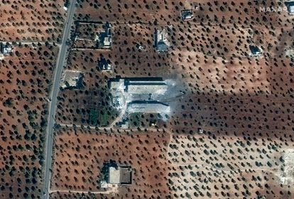 Imagen satelital de la granja de Maarrat Misrin, el pasado 12 de noviembre. Satellite image ©2021 Maxar Technologies.