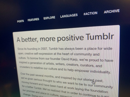 A medida que llega la prohibición de contenido para adultos, Tumblr aclara y refina las reglas
