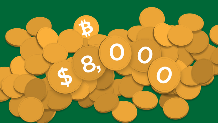 Bitcoin supera lentamente los $ 8,000 después de dos meses