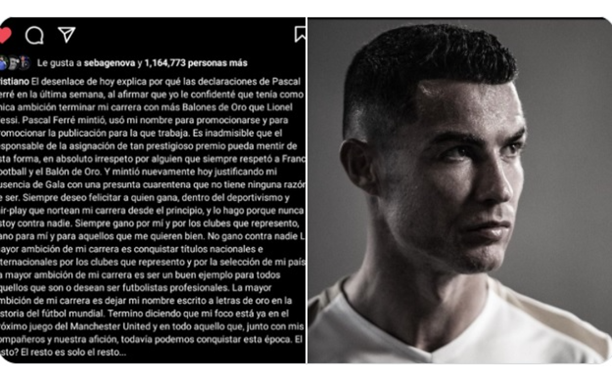 Desmiente Cristiano Ronaldo a Pascal Ferré, “no gano contra nadie, gano por mí” | Post