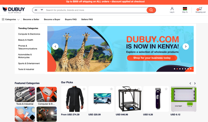 El sitio de comercio electrónico B2B de los Emiratos Árabes Unidos Dubuy apunta a África para crecer