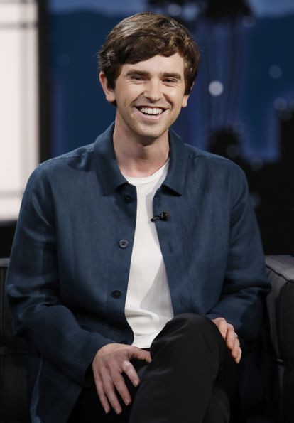 Freddie Highmore en 'El show de Jimmy Kimmel' el pasado 27 de septiembre.