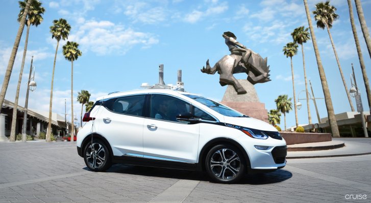 GM prueba la tecnología de conducción autónoma de Cruise con vehículos eléctricos Bolt en las carreteras de Arizona