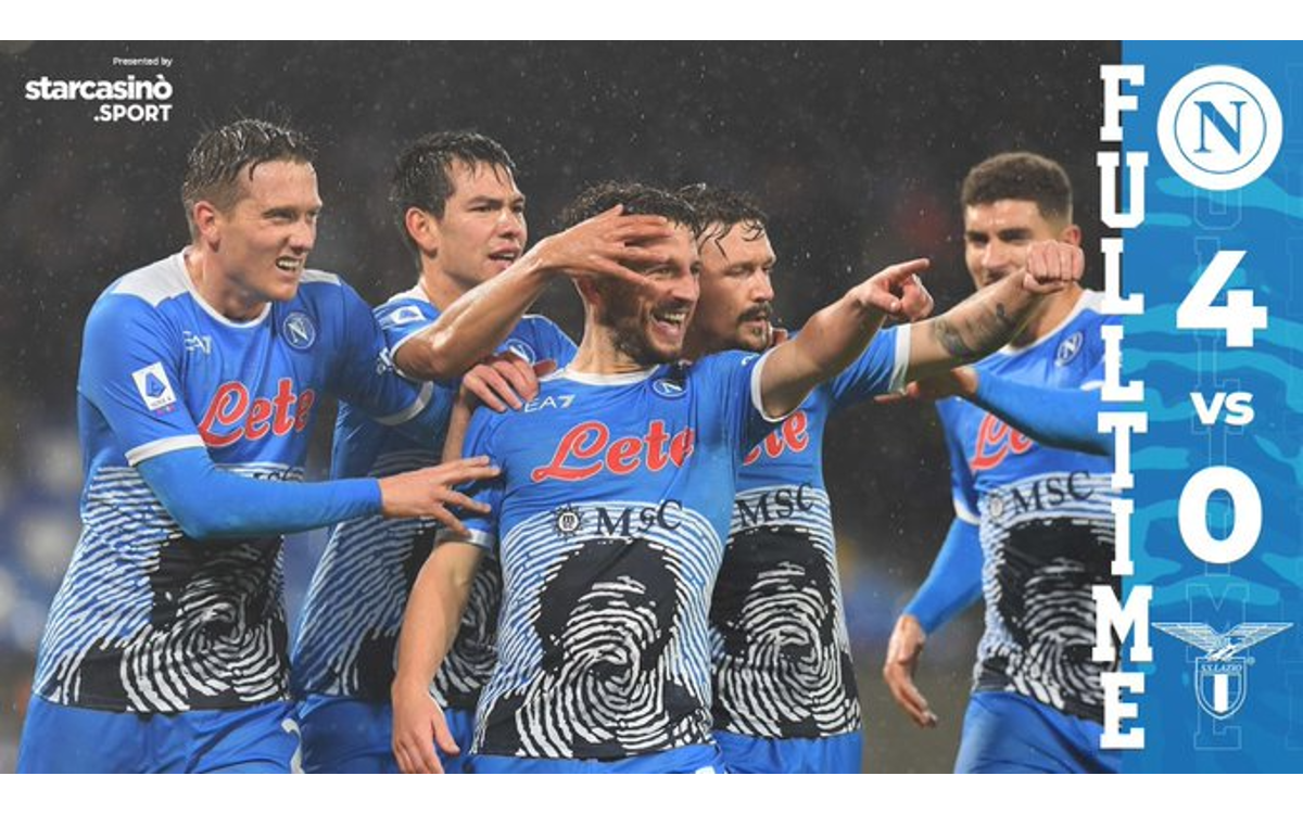 Golea Napoli a la Lazio; hacen homenaje a El Pelusa | Video