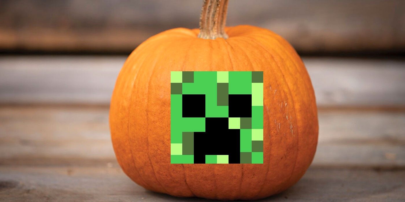 Minecraft Creeper frecuenta Halloween en la vida real Jack-o-Lantern