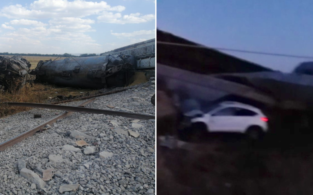 Se descarrilan dos trenes en Guanajuato; uno transportaba automóviles Honda