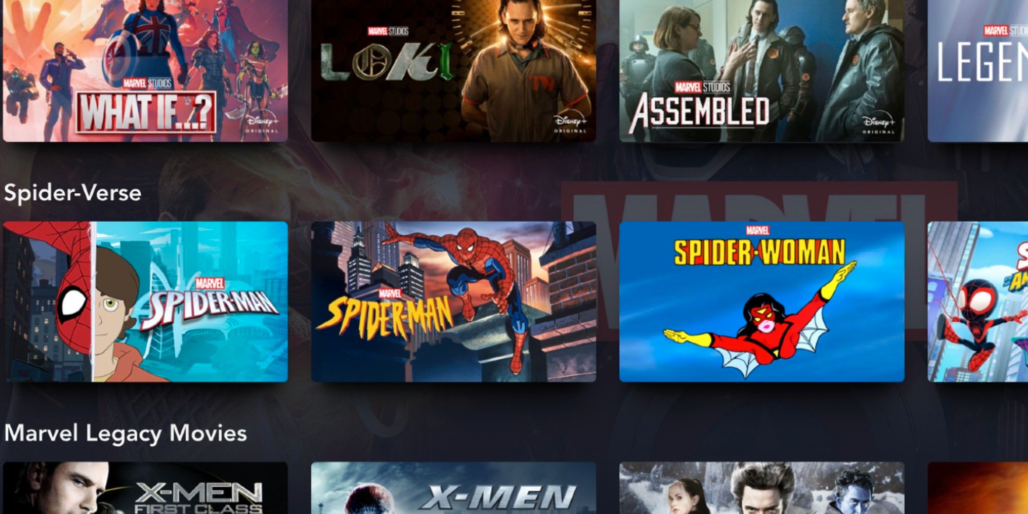 Sección Spider-Verse agregada a Marvel en Disney + |