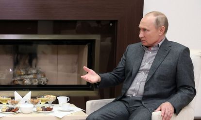 El presidente ruso Vladímir Putin, el lunes en Moscú.