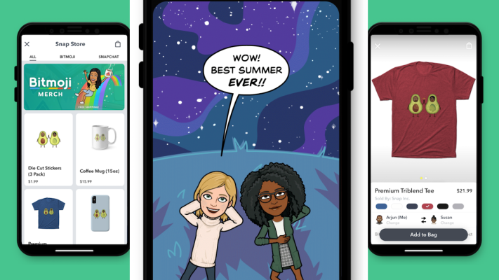Snapchat lanza merch de Bitmoji y tiras cómicas protagonizadas por tu avatar