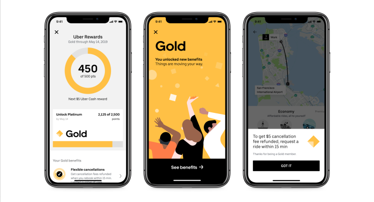 Uber lanza recompensas de lealtad de pasajeros como créditos y actualizaciones 9 ciudades