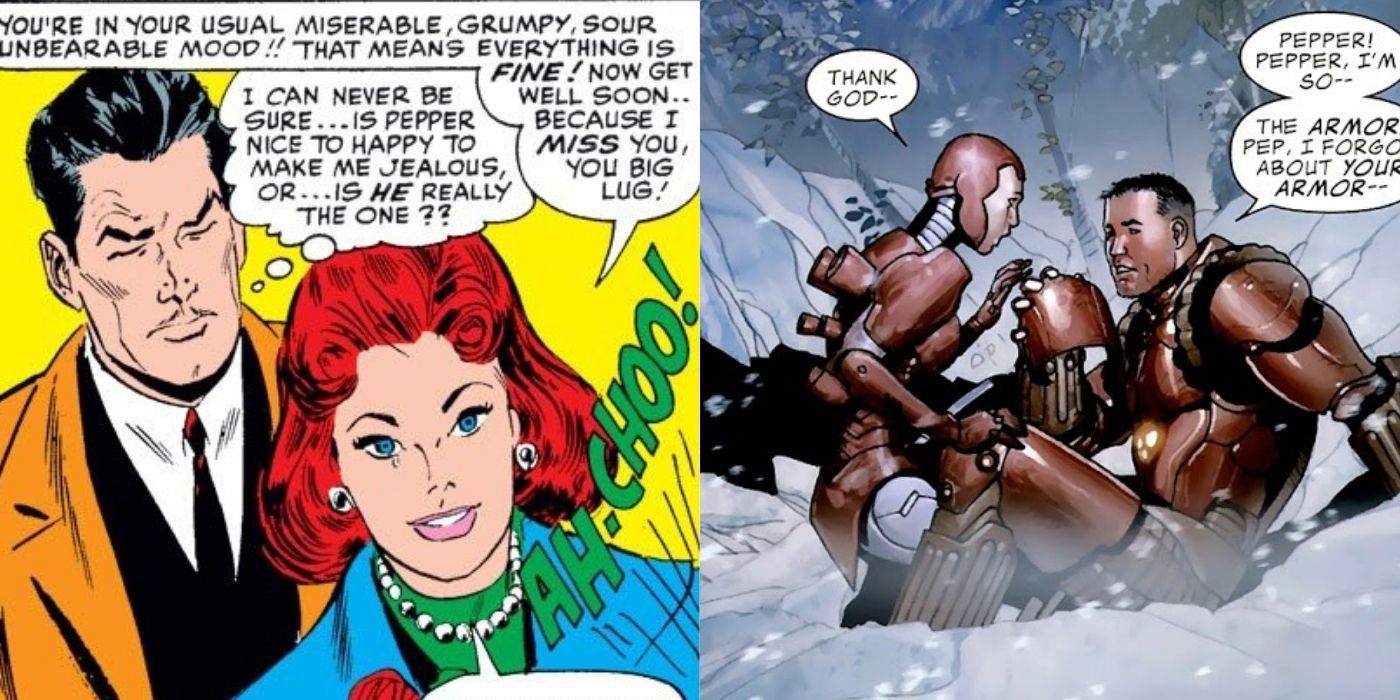 10 cosas que solo los fanáticos de los cómics saben sobre el romance de Iron Man con Pepper Potts
