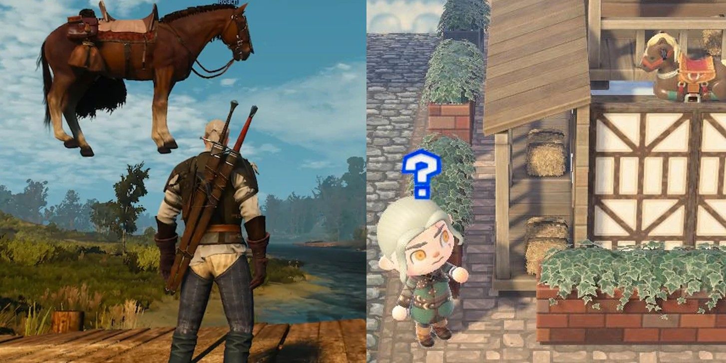Animal Crossing Player recrea el meme de Roach on a Roof de Witcher 3