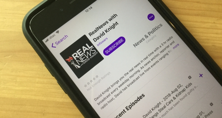 Apple ha eliminado los podcasts de Infowars de iTunes
