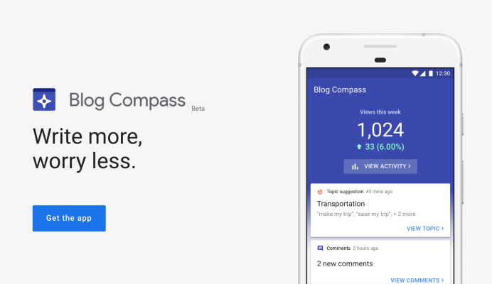 Blog Compass, la aplicación más reciente de Google, ayuda a los blogueros de la India a administrar sus sitios