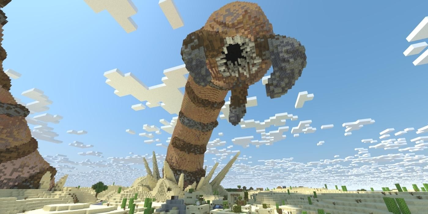 El gusano de arena de Minecraft hará que no vuelvas a visitar el desierto nunca más