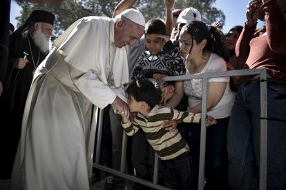 El papa Francisco regresa a Lesbos cinco años después