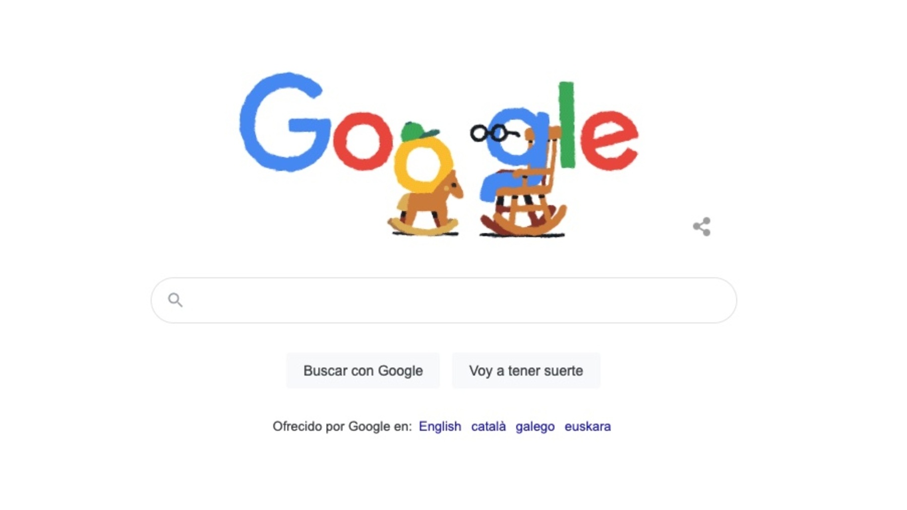 Google dedica su doodle más simpático al Día de los Abuelos