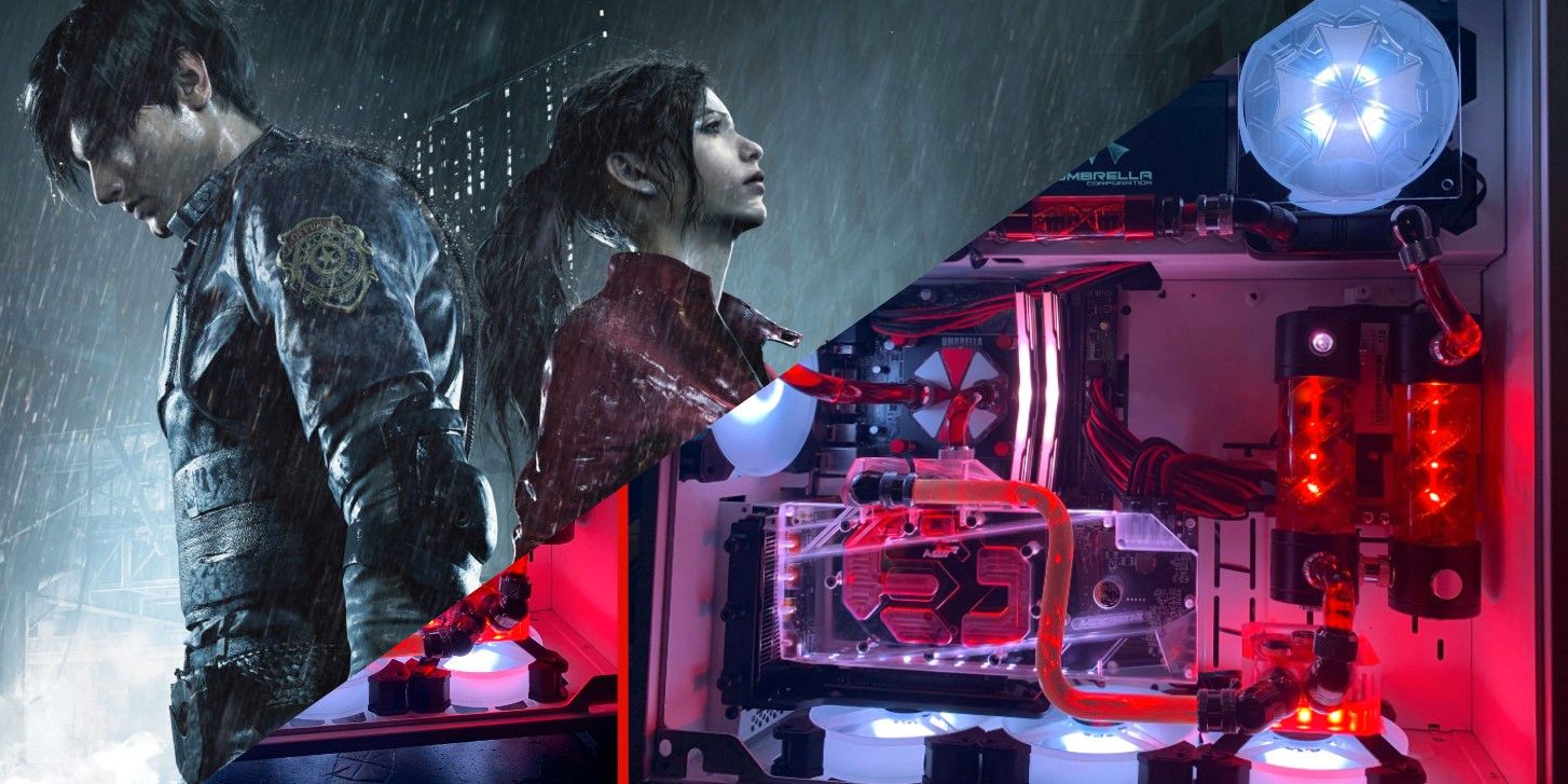 La PC paraguas personalizada de Resident Evil Fan usa T-Virus para refrigerante