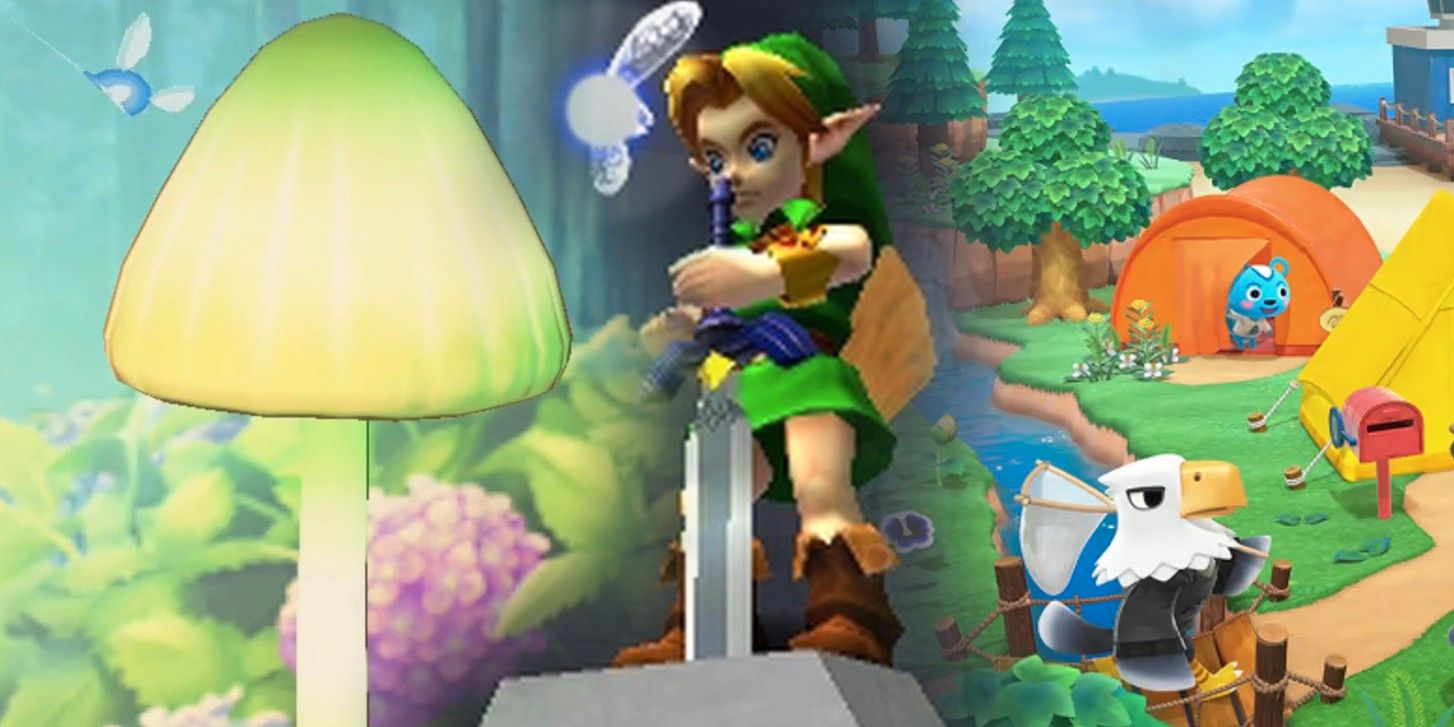 Navi de Zelda vuela en ACNH con un diseño de jugador animado realista