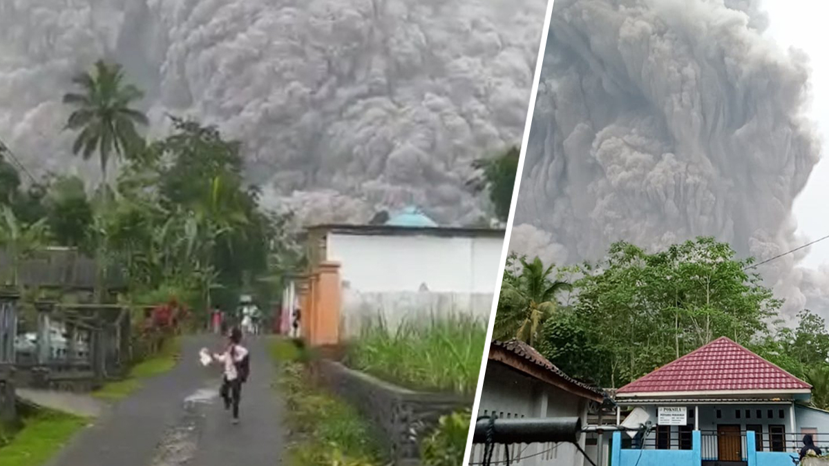 Volcán Semeru lanza avalancha de ceniza caliente sobre pueblos en Indonesia; hay un muerto