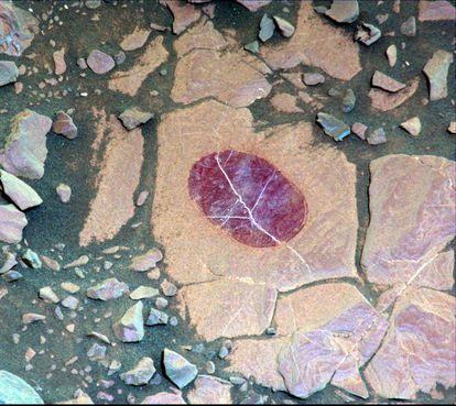 Minerales en la superficie del planeta rojo.