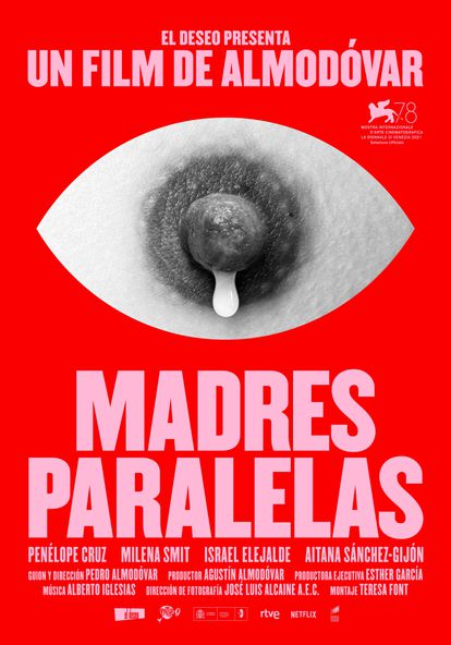 El polémico póster de la última película de Pedro Almodóvar, 'Madres paralelas'.