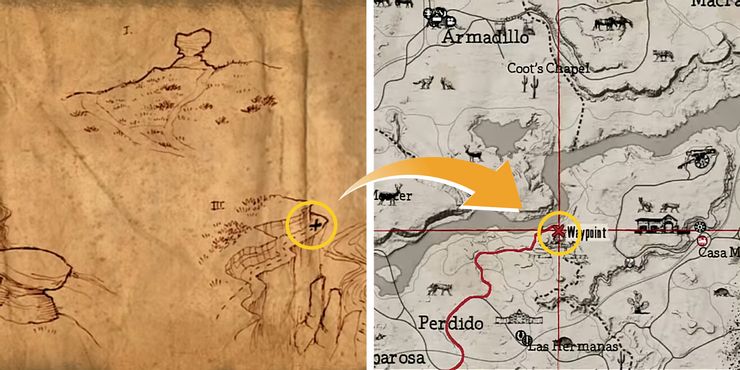 MAPA DE TODOS LOS TESOROS  RED DEAD REDEMPTION 2 