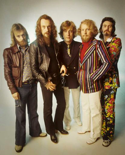 Posado de Jethro Tull en Amsterdam en el año 1972. Entonces la banda la formaban (de izquierda a derecha) John Evan, Ian Anderson, Barrie Barlow, Martin Barre y Jeffrey Hammond.
