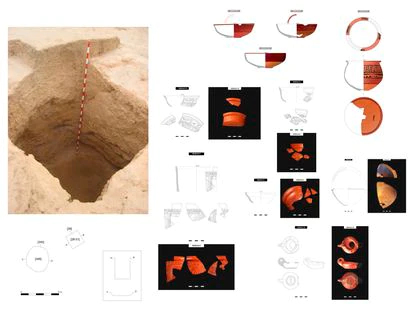 Pozo ritual del siglo I hallado en la Vega Baja y algunos de los materiales de su interior.