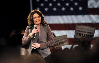 Sarah Palin, en un mitin de Donald Trump en Tampa (Florida), en marzo de 2016.