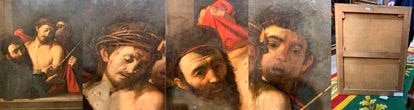 Detalles del eccehomo que podría ser de Caravaggio.