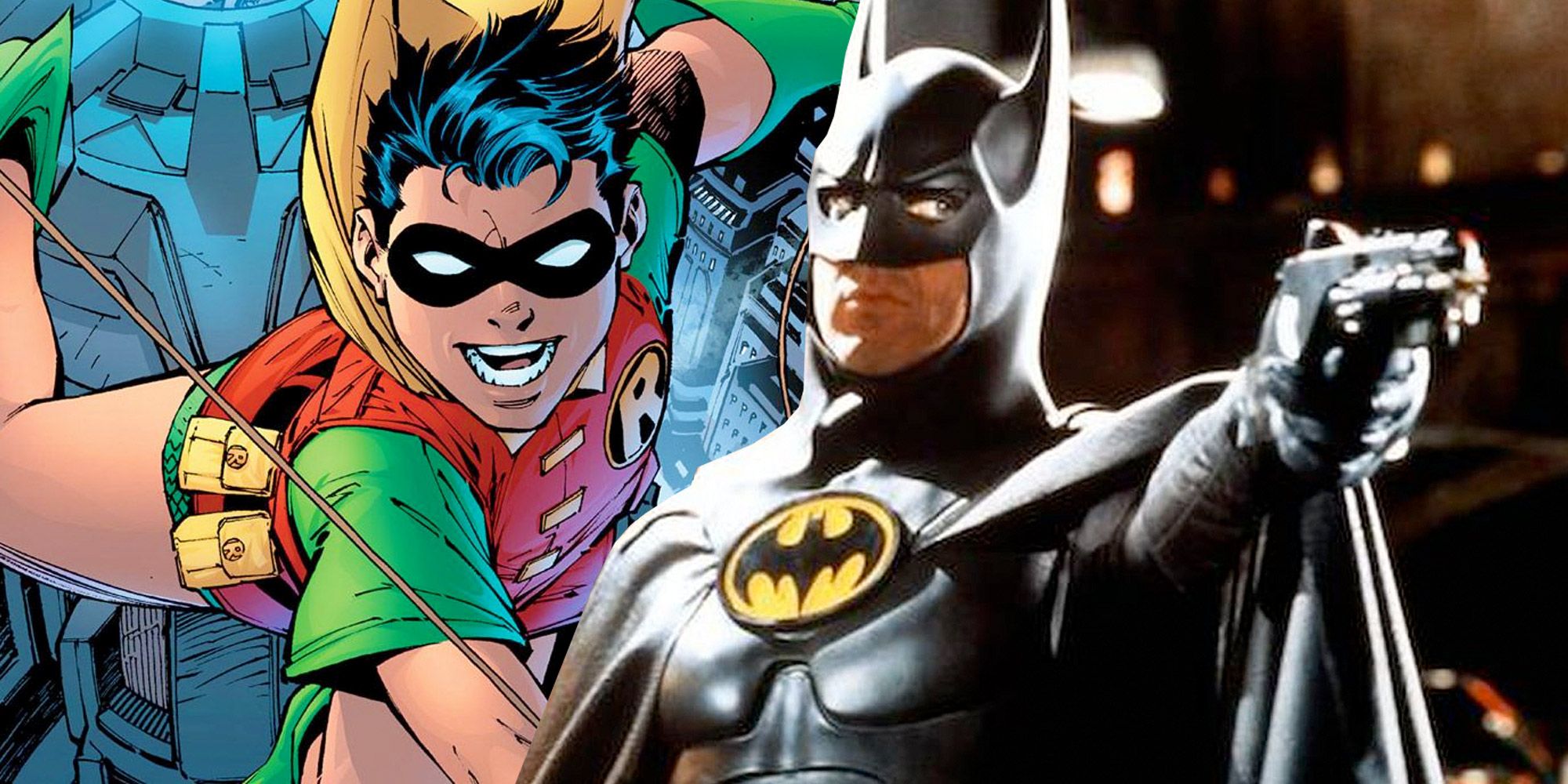 Batman de Keaton tiene un Robin en Batgirl Set Foto del arte en el universo