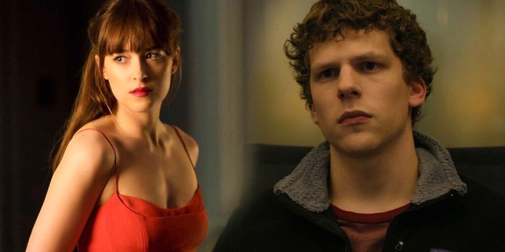 Dakota Johnson dice que Jesse Eisenberg la ignoró en el set de la red social