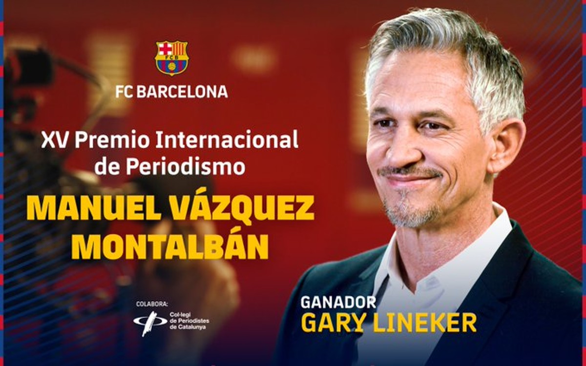 Dan Premio Vázquez Montalbán, en periodismo deportivo, a Gary Lineker | Video