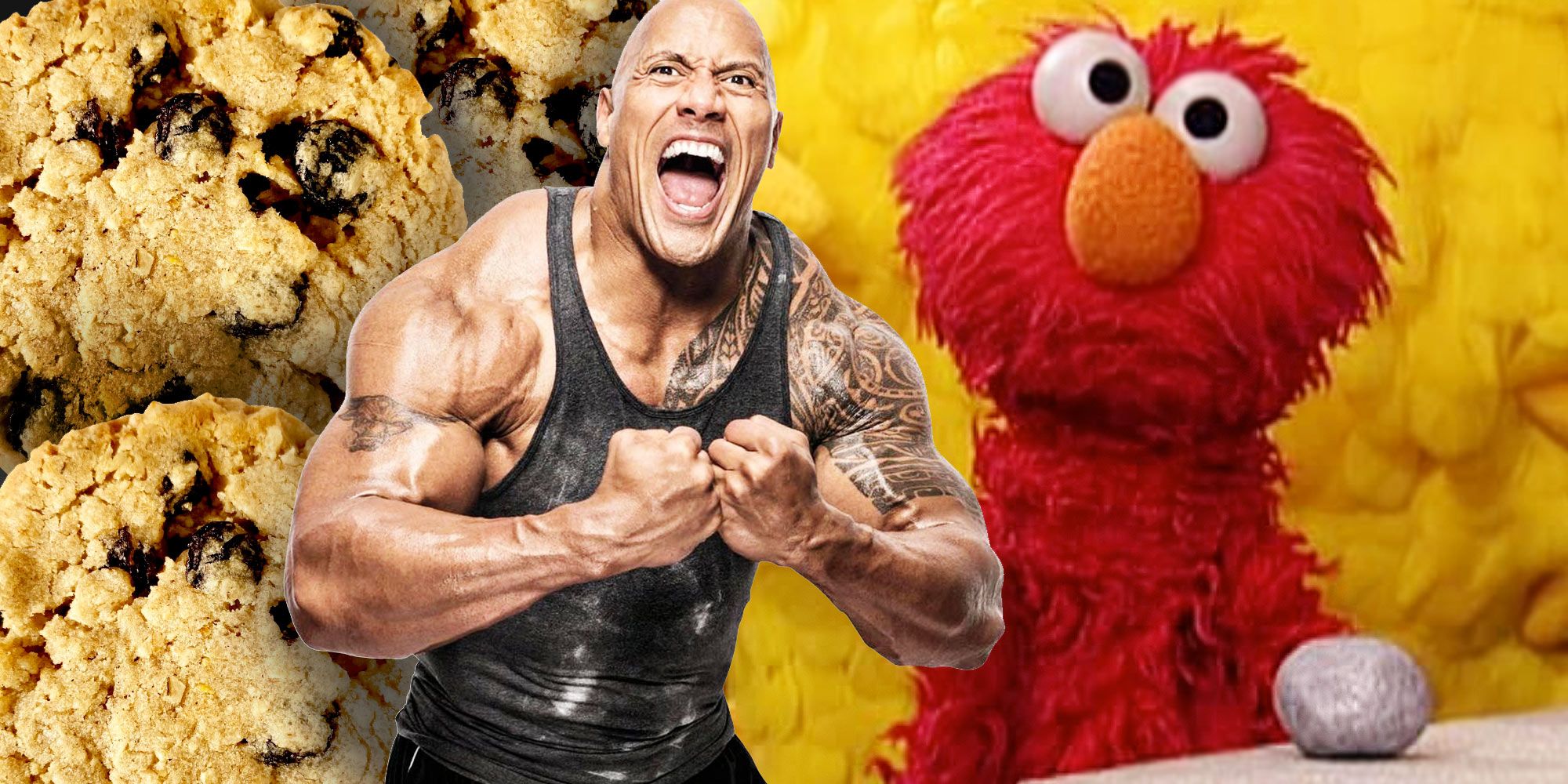 Dwayne Johnson aplaude a Elmo luego de la controversia de las galletas de Rocco