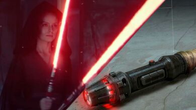 El arte conceptual de Star Wars muestra un diseño de sable de luz de Dark Rey descartado