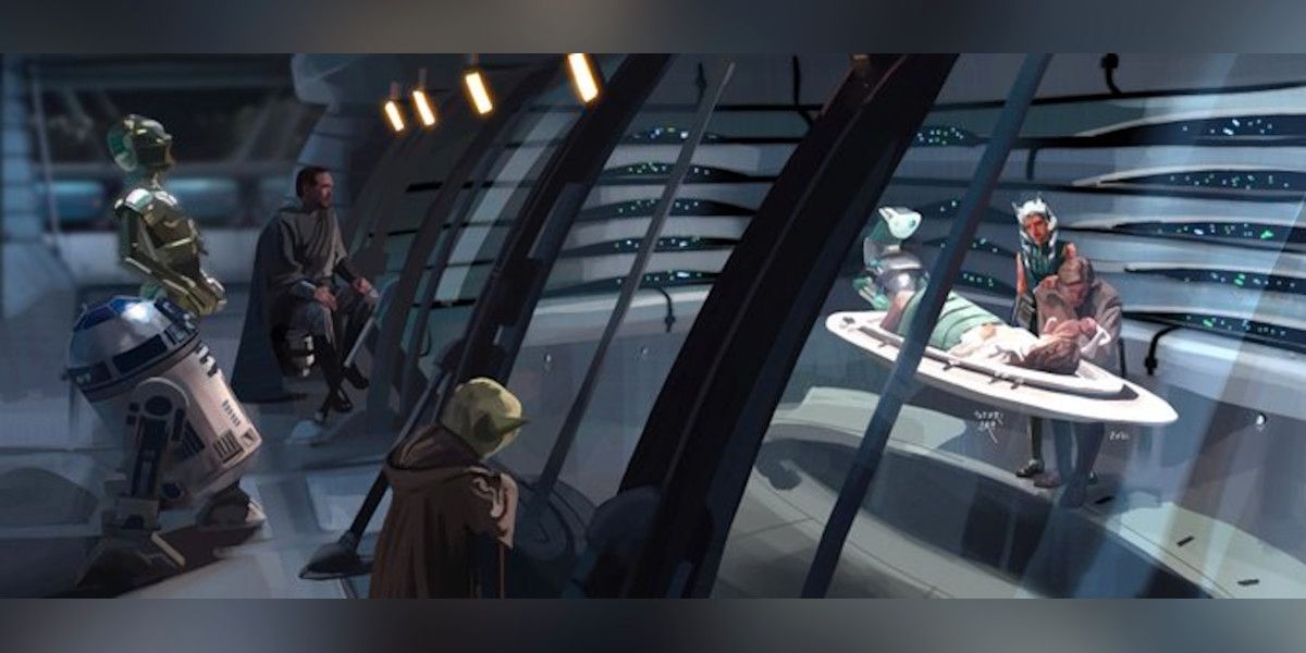 El arte de Star Wars imagina a Ahsoka presente en el nacimiento de Luke y Leia