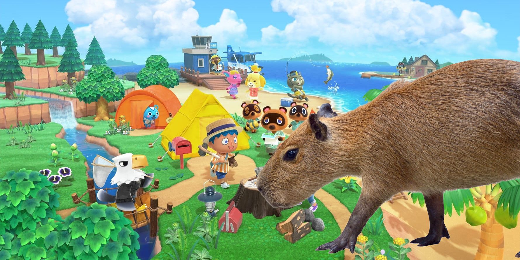 El jugador de ACNH diseña aldeanos inspirados en los capibaras porque el juego no tiene ninguno