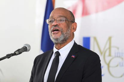 El primer ministro de Haití, Ariel Henry, durante la inauguración del Ministerio de Cultura y Comunicación en Puerto Príncipe, el pasado 26 de noviembre.