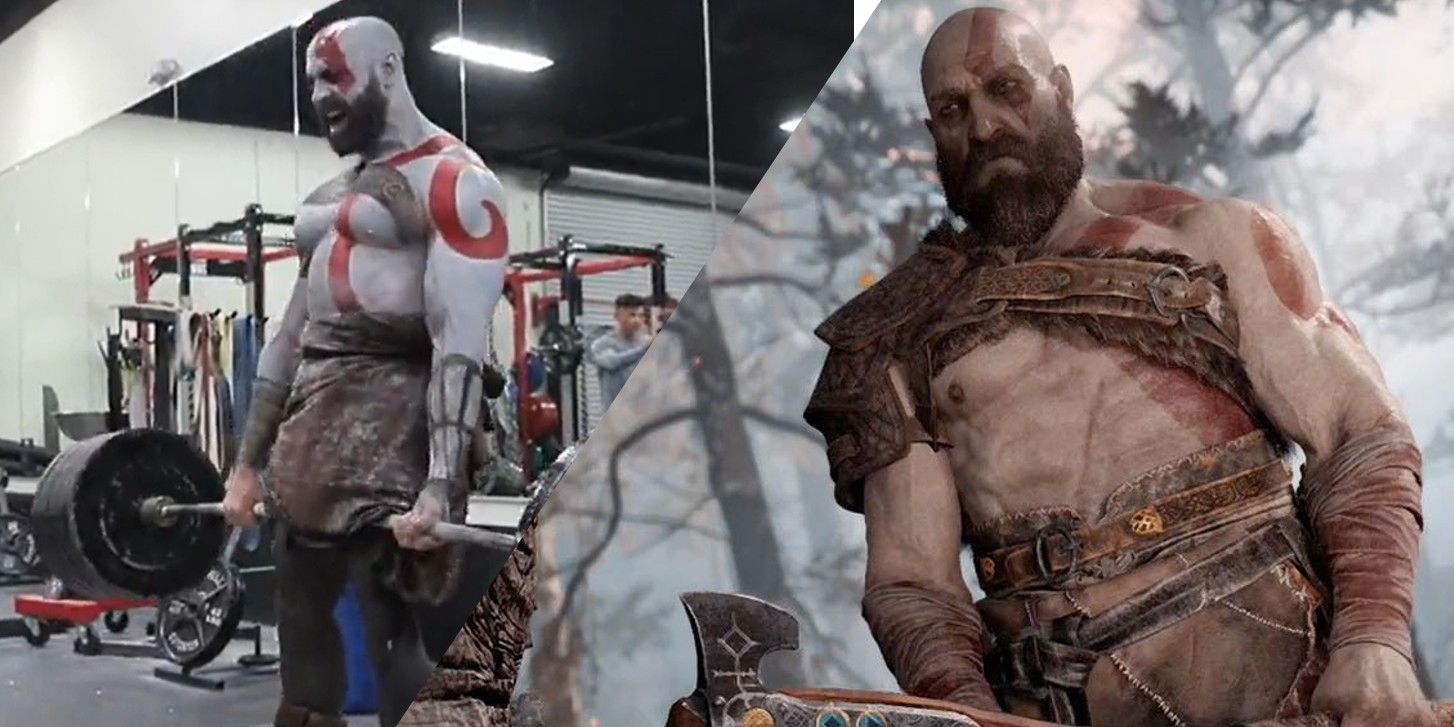 God of War Fan & Bodybuilder Cosplays Kratos mientras levanta pesas