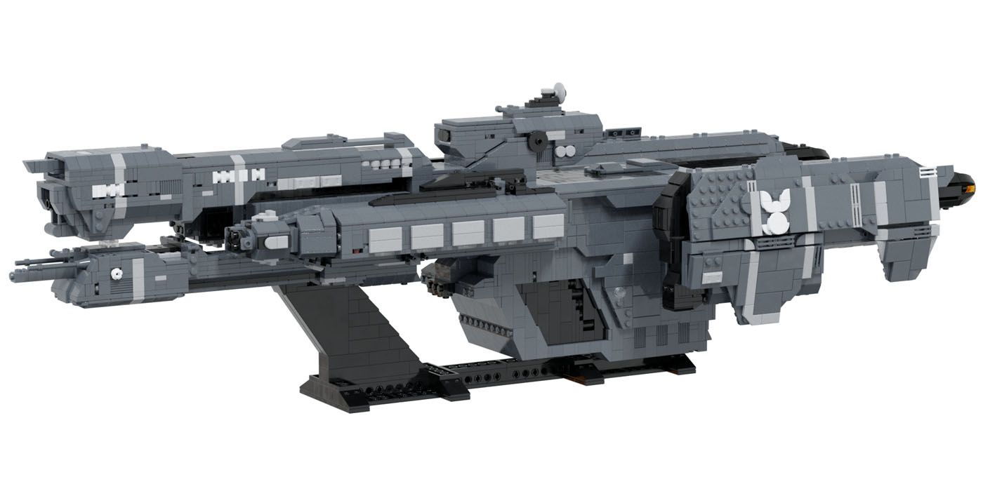 Halo 3 Battleship Forward Unto Dawn Diseñado con precisión en LEGO