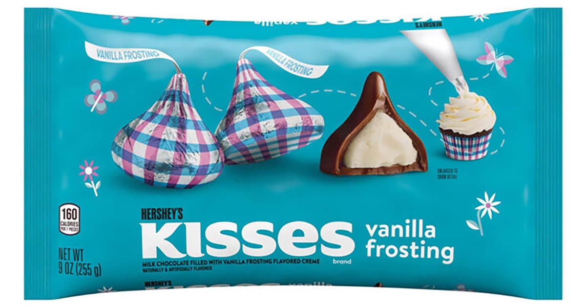 Hershey’s lanza nuevos besos de glaseado de vainilla para Pascua