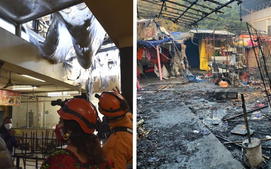 Incendio daña 50 puestos y tres locales del Mercado de 'La Purísima' en Iztapalapa