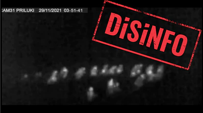 Fotograma del vídeo en el que supuestamente soldados ucranios disparan a migrantes