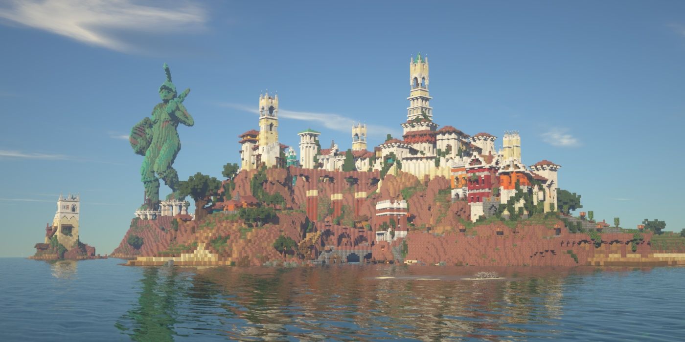 La isla mediterránea de los fanáticos de Minecraft es una belleza de 1000 horas de construcción