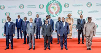 Los jefes de Estado de la Cedeao, el pasado domingo en Accra (Ghana).