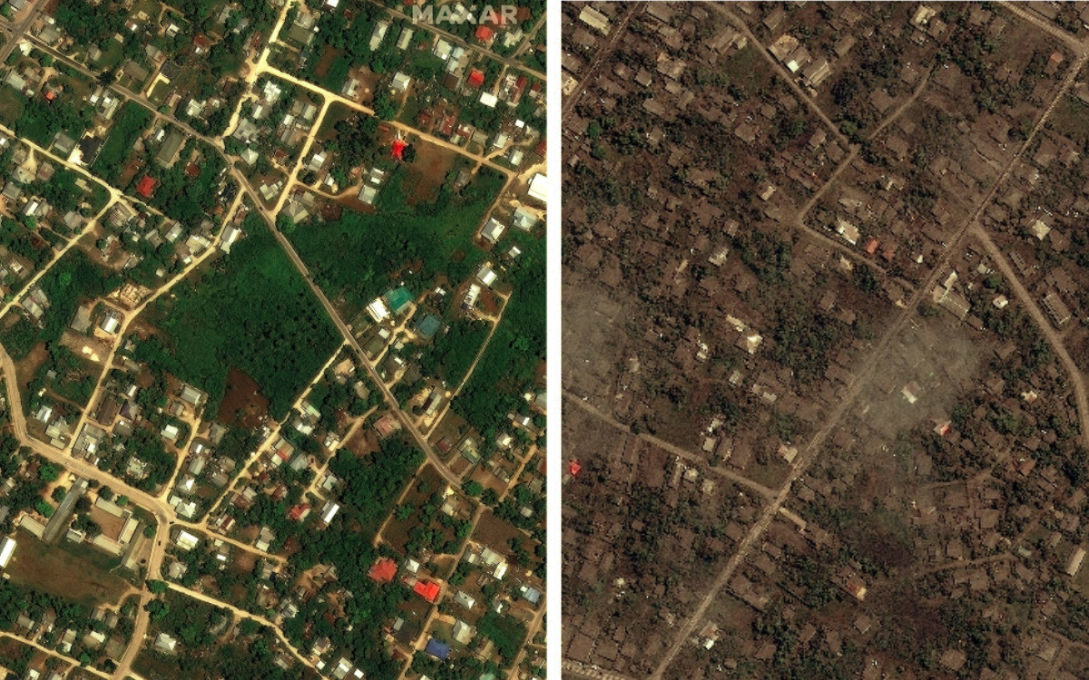 Revelan imágenes satelitales de Tonga antes y después de la erupción del volcán submarino
